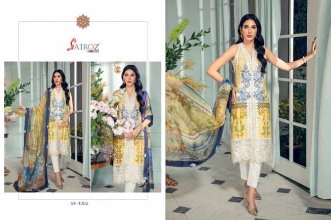 Sairoz Anaya Luxury Lawn Latest Cotton Digital Print And Patch Work Pakistani Salwar Suit Collection 